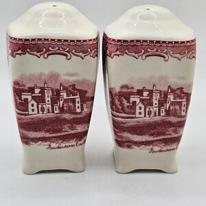 VTG Johnson Bros Old Britain Castle Salt/Pepper Pink Shaker‎ Set